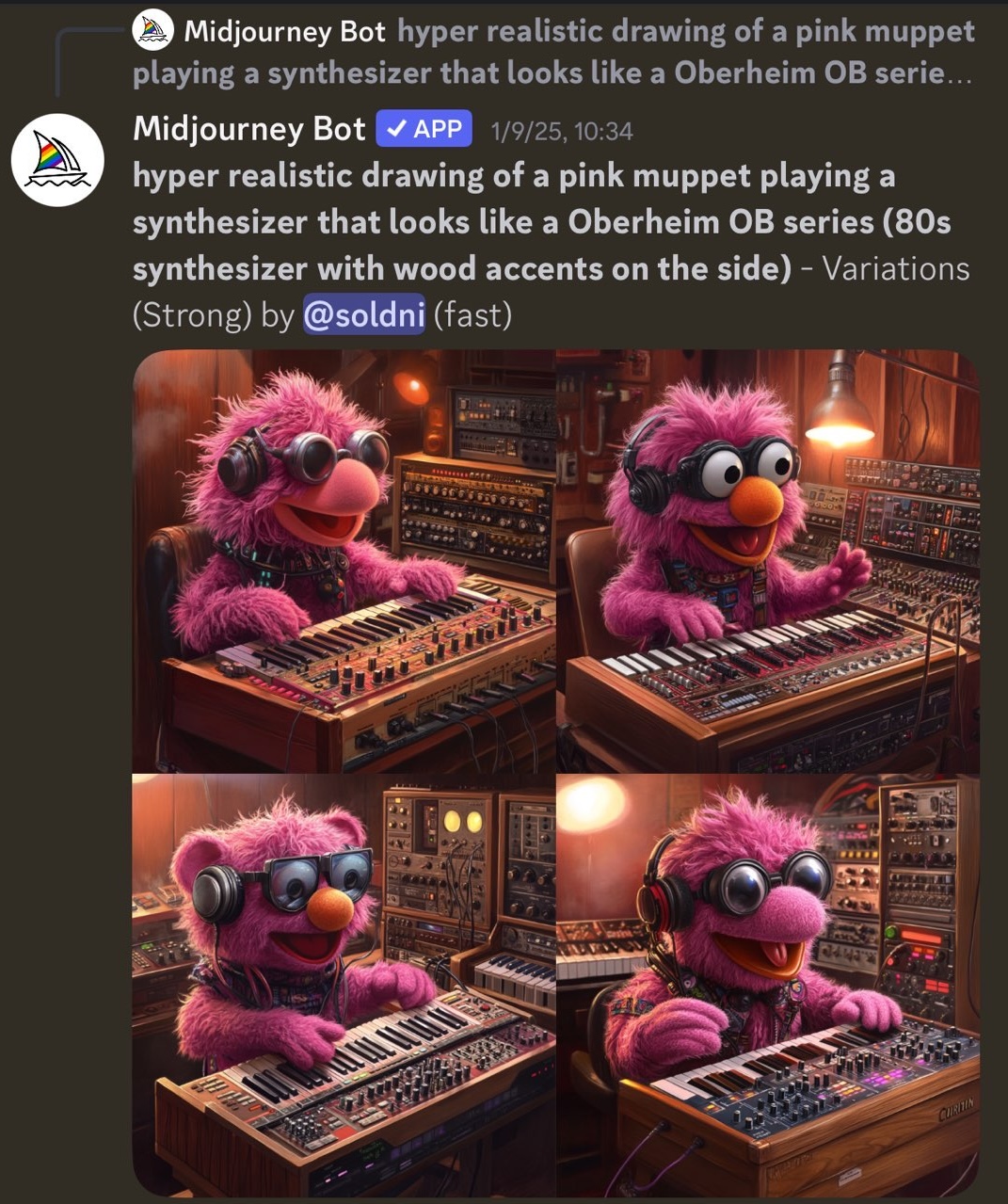 Example user interface of text-to-image models.